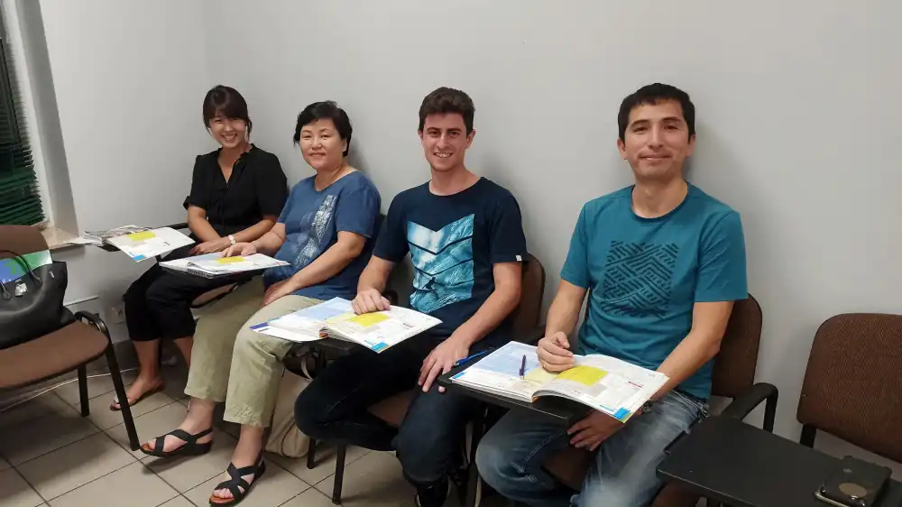 Students at a Polish language school event